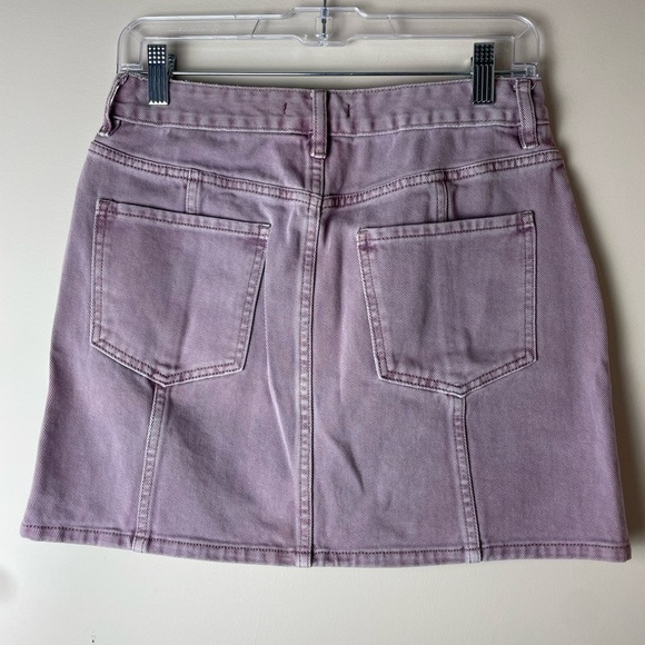 Pacsun Women's Purple Lavender Denim Mini Skirt Size 26 - Picture 4 of 6